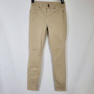 Maurices M Jeans High Rise Skinny Pants Women’s Size Medium Long Khaki Tan Stret